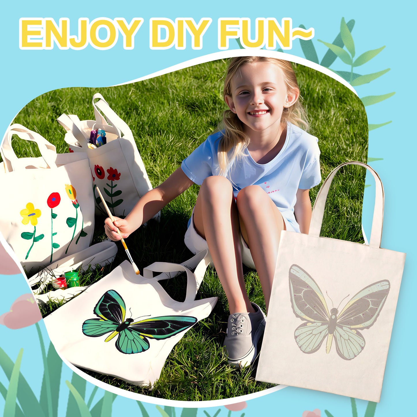 Green Butterfly PBN Bag