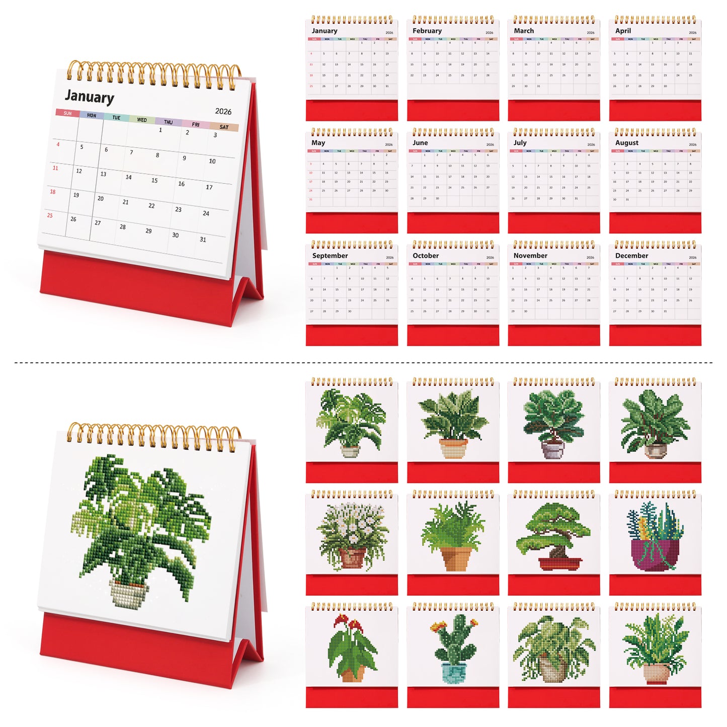 Green Plants DIY 2026 Calendar