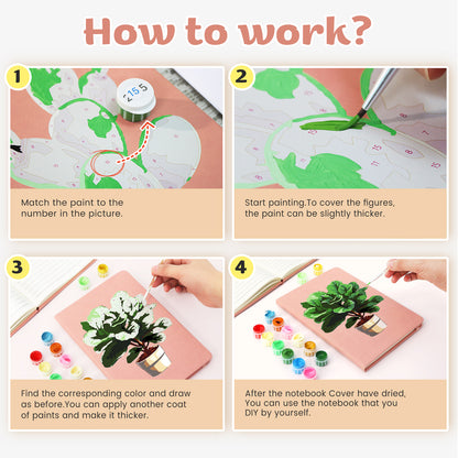 Green Plants PBN Notebook