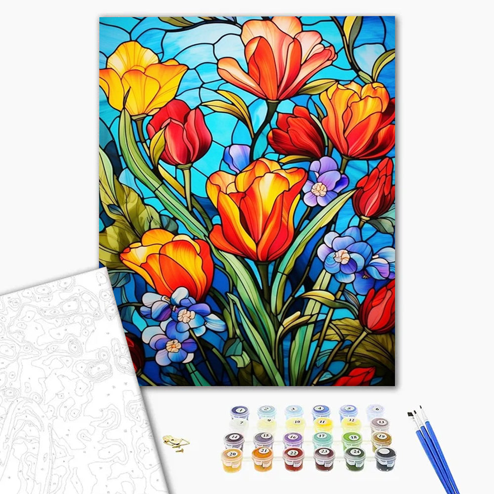 Hyacinths and Tulips - Paint by Numbers Kits