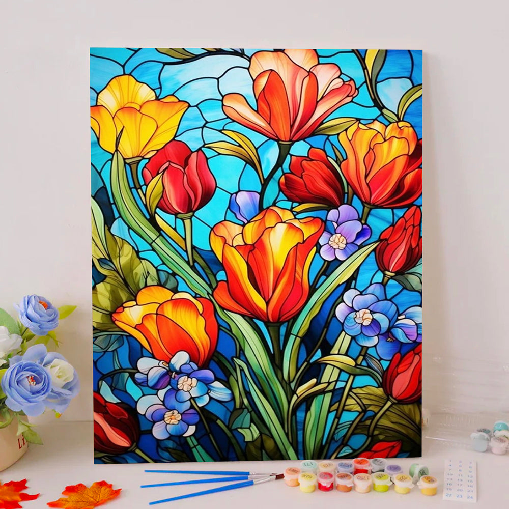 Hyacinths and Tulips - Paint by Numbers Kits