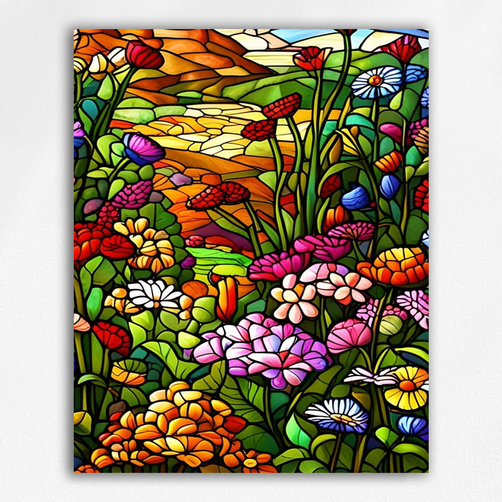 Hydrangeas and Dianthus - Paint by Numbers Kits