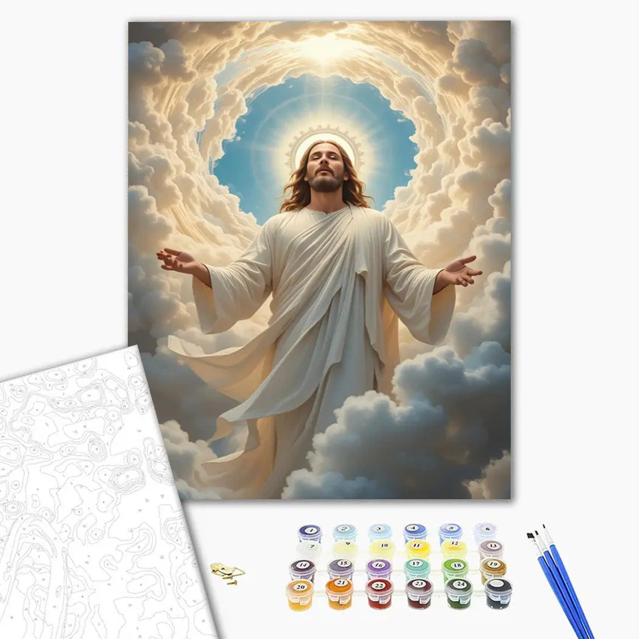 Jesus in the Sun Paint by Numbers