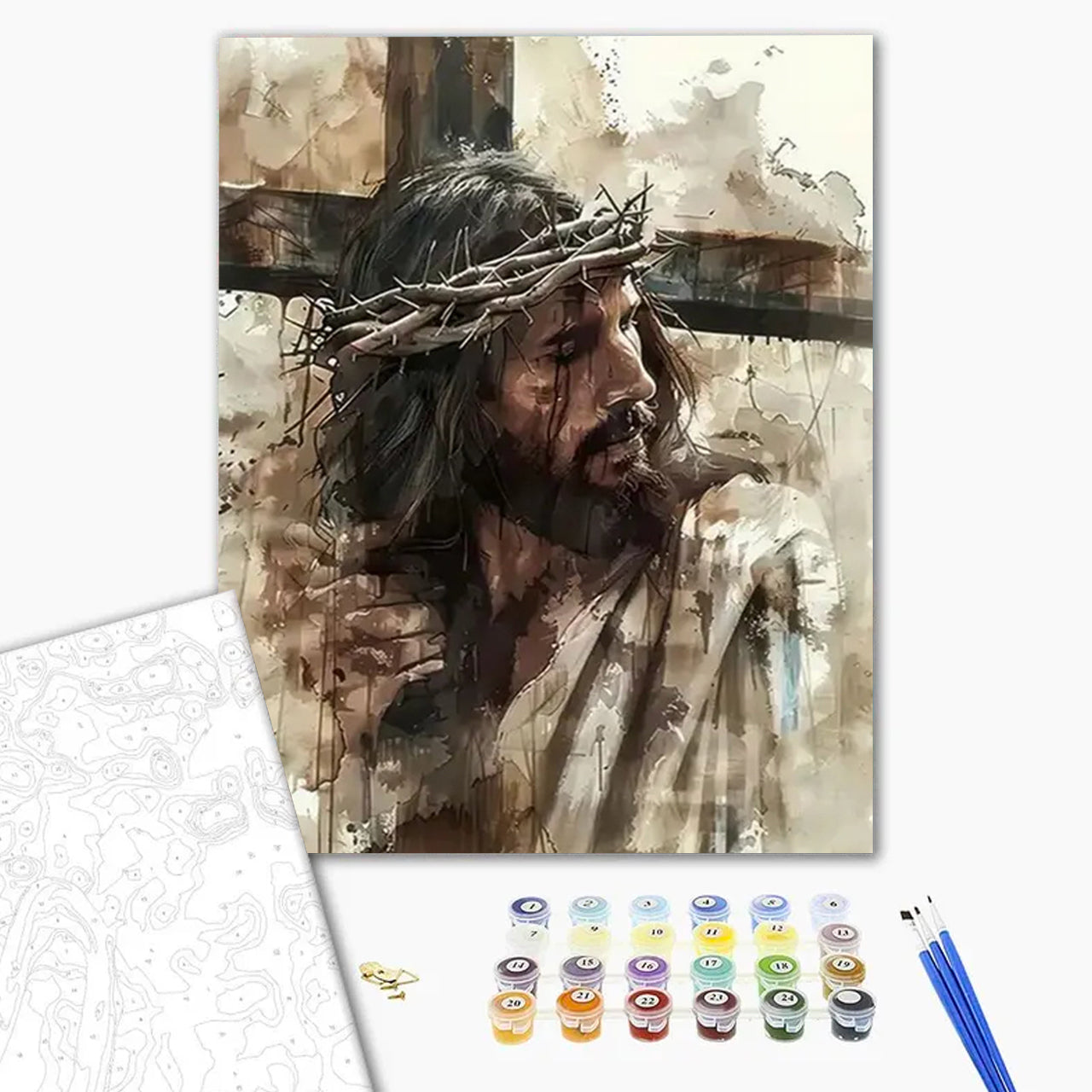 Jesus on the Cross Paint by Numbers
