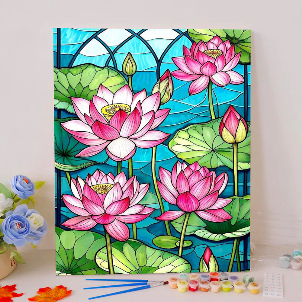 Lotus in the Pond - Paint by Numbers Kits