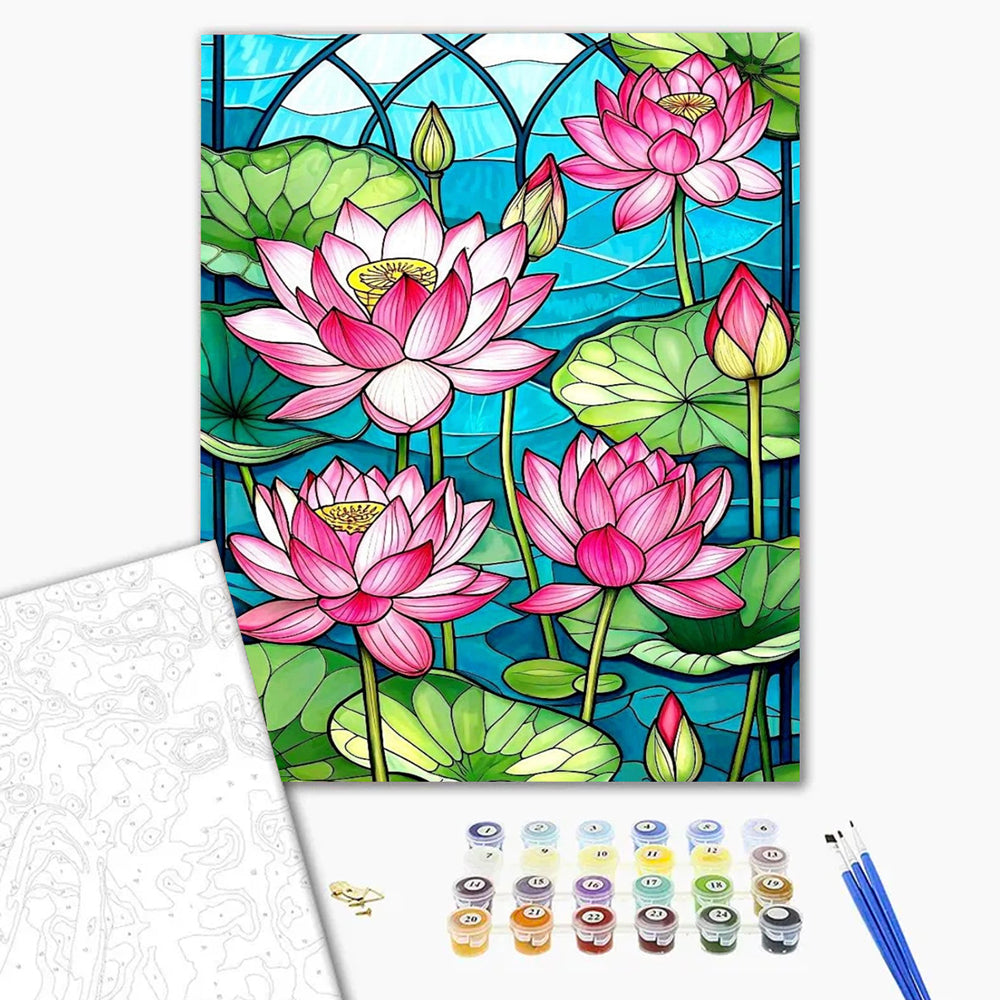 Lotus in the Pond - Paint by Numbers Kits