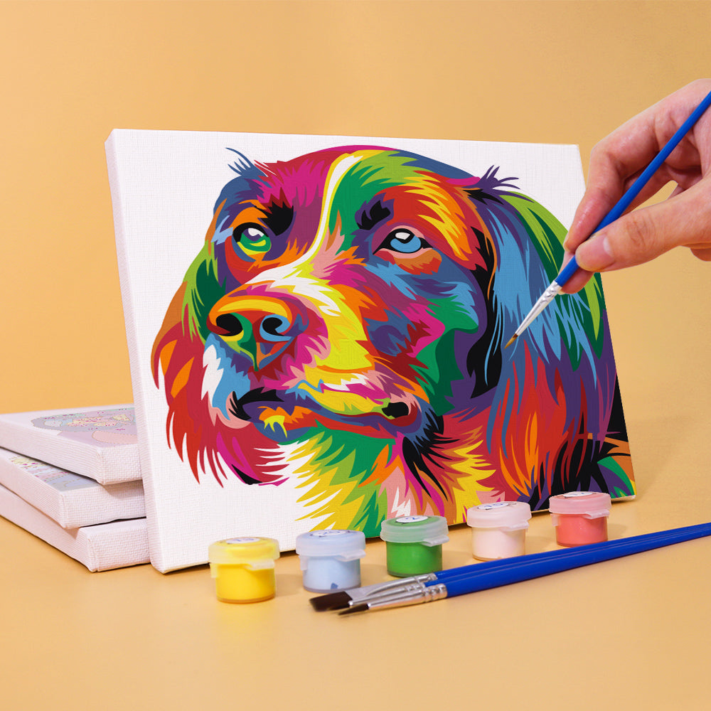 Mini Paint by Numbers Series animals - 6-in-1 Set (6"x8" / 15x20cm）