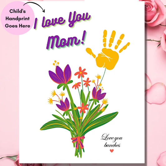 Moederdag handafdruk kunst Moederdag cadeau verf op nummer Kit voor moeder