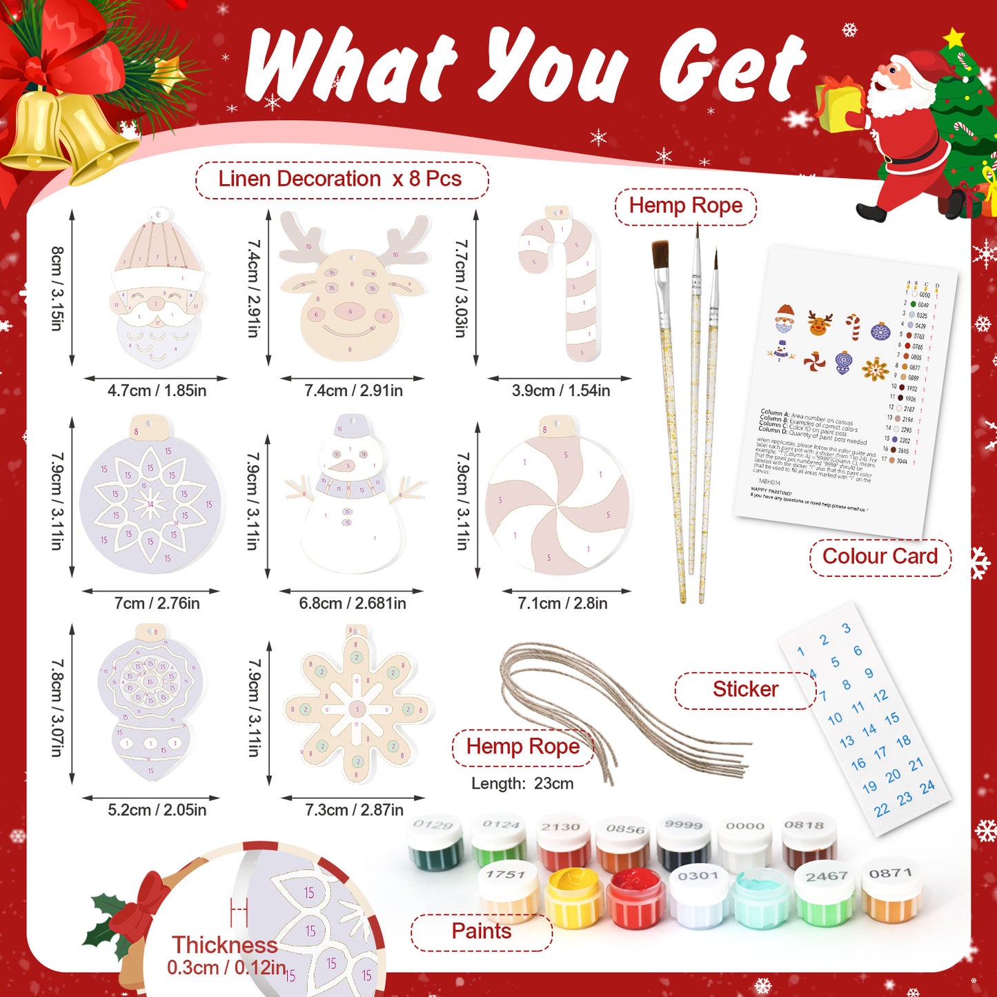 PBN Christmas Ornaments  #14