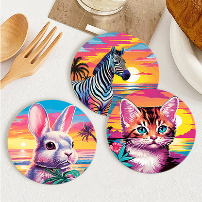 Paint by Numbers Coasters #4