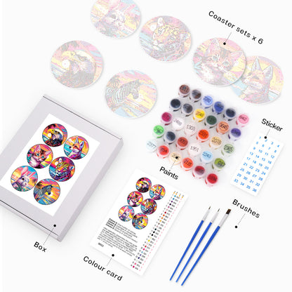 Paint by Numbers Coasters #4