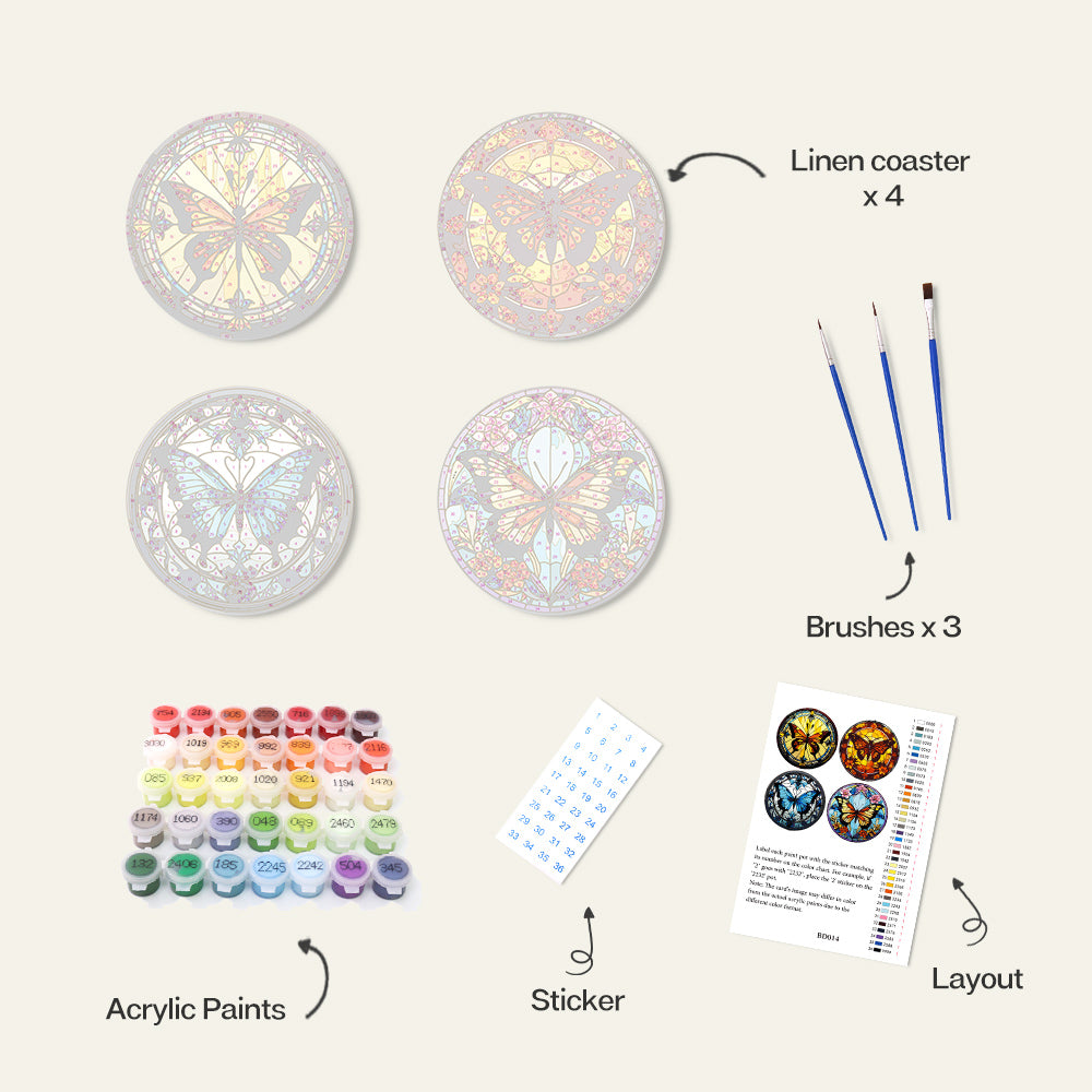 Paint by Numbers Coasters #10