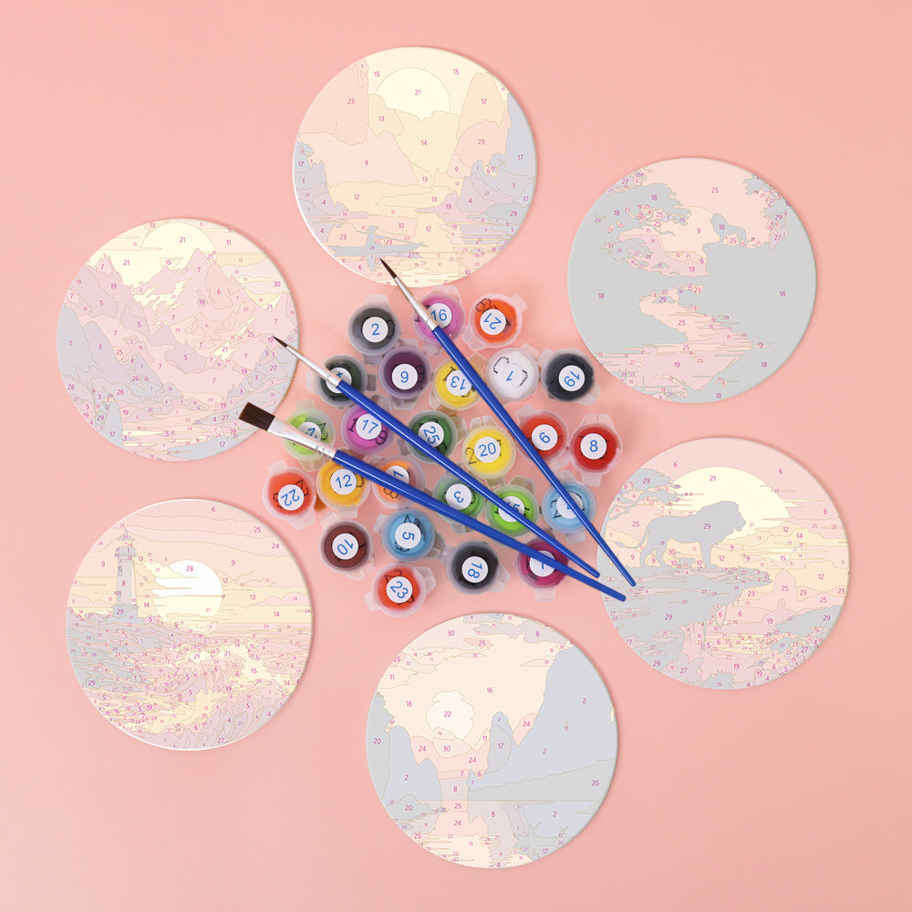 Paint by Numbers Coasters #11