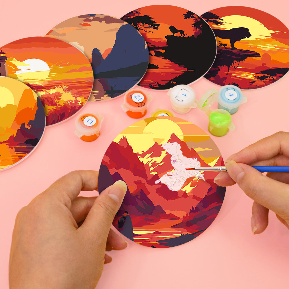 Paint by Numbers Coasters #11