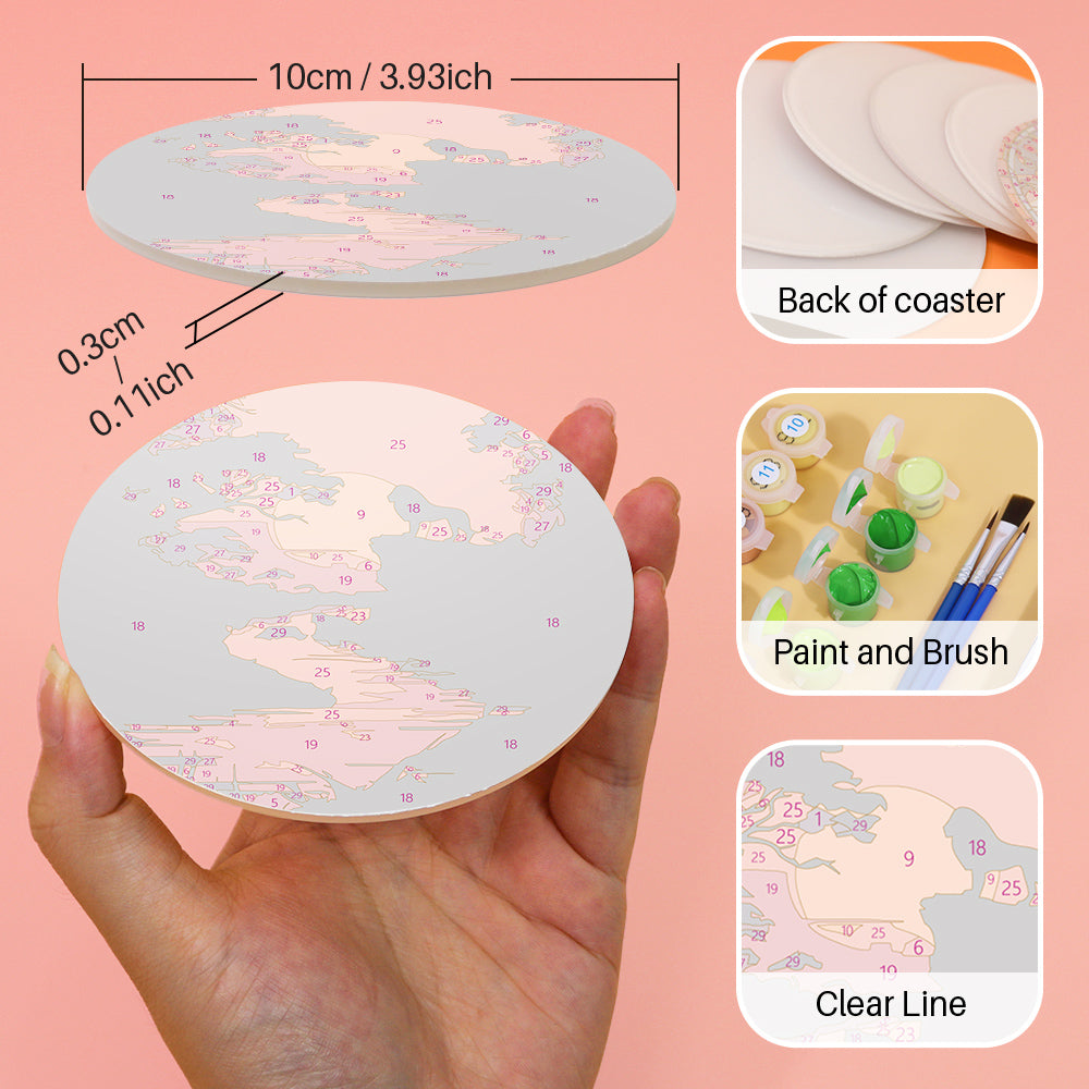 Paint by Numbers Coasters #11