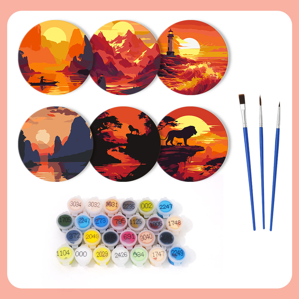 Paint by Numbers Coasters #11