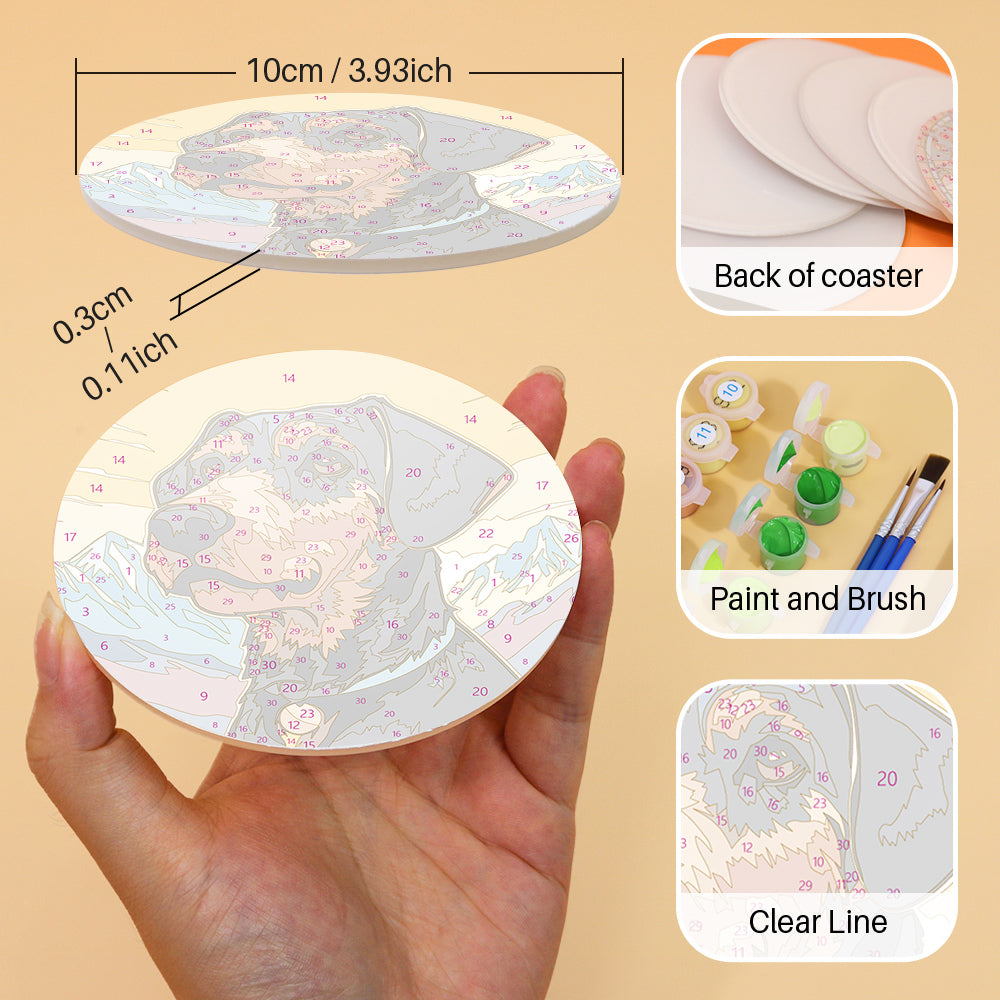 Paint by Numbers Coasters #12