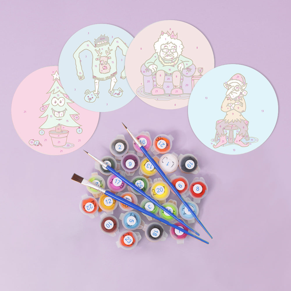 Paint by Numbers Coasters #16