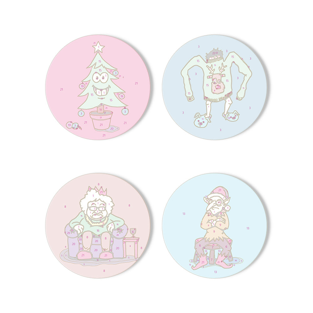 Paint by Numbers Coasters #16