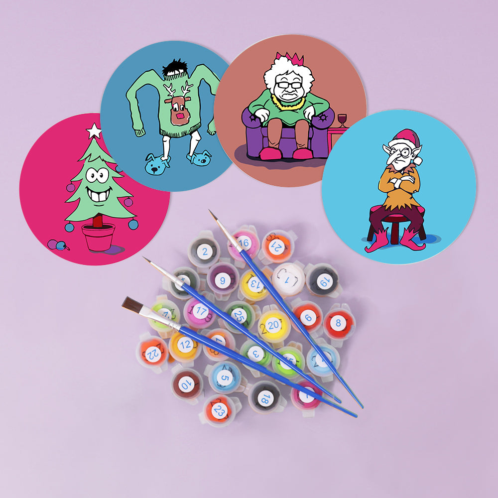 Paint by Numbers Coasters #16