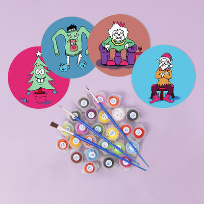 Paint by Numbers Coasters #16