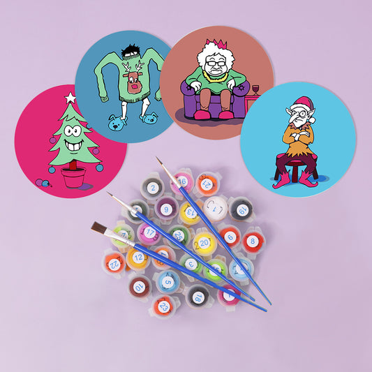 Paint by Numbers Coasters #16