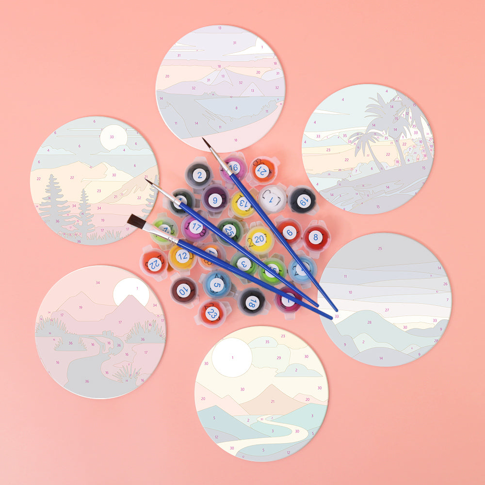 Paint by Numbers Coasters #17