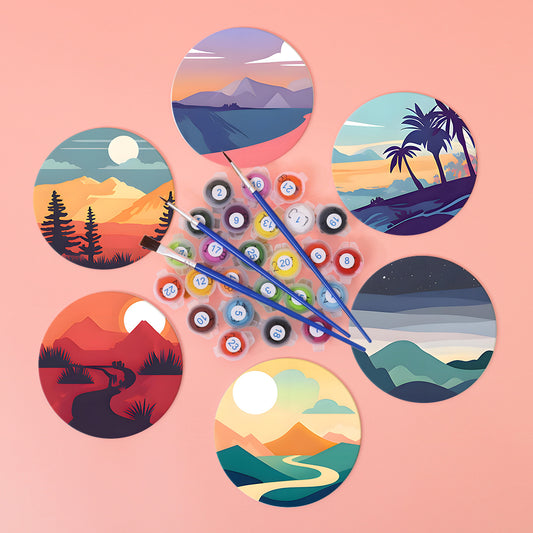 Paint by Numbers Coasters #17