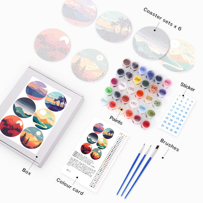 Paint by Numbers Coasters #17