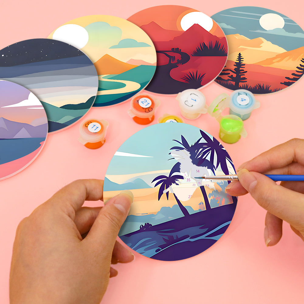 Paint by Numbers Coasters #17