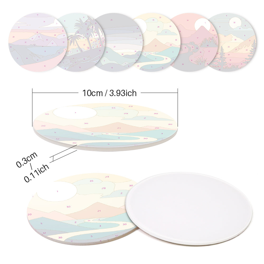Paint by Numbers Coasters #17