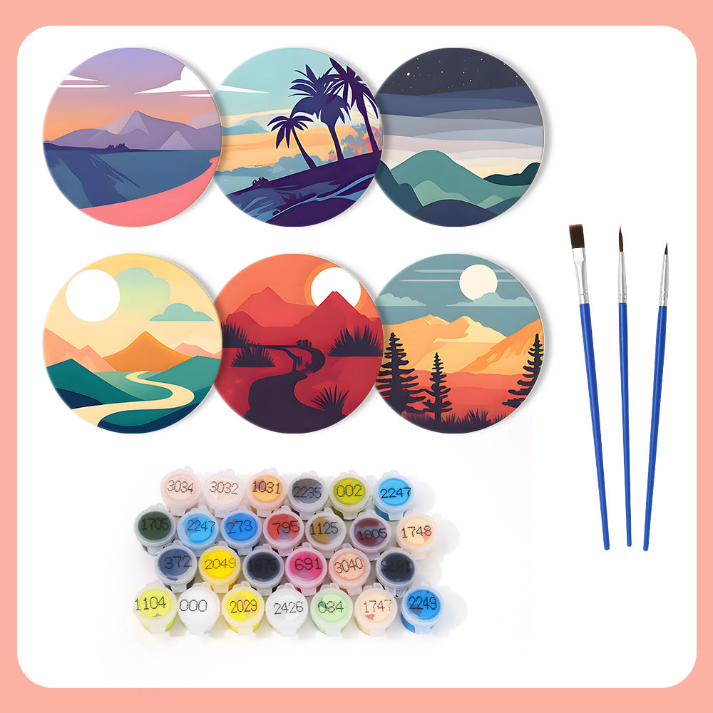Paint by Numbers Coasters #17