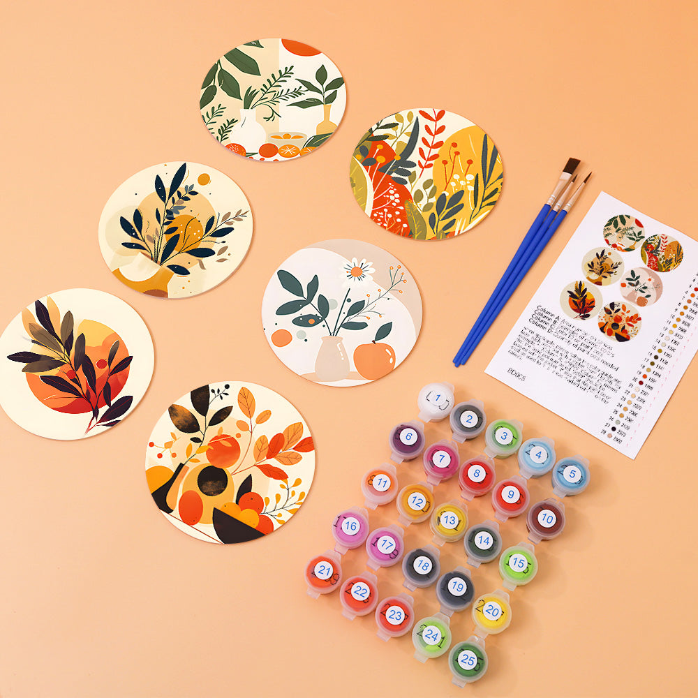 Paint by Numbers Coasters #8