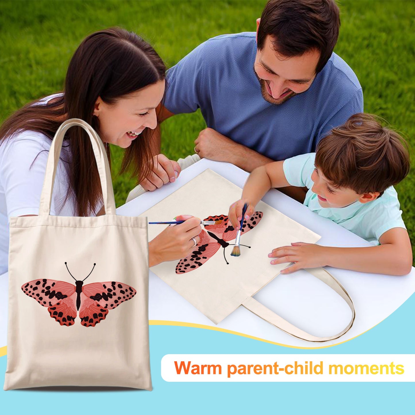 Pink Butterfly PBN Bag