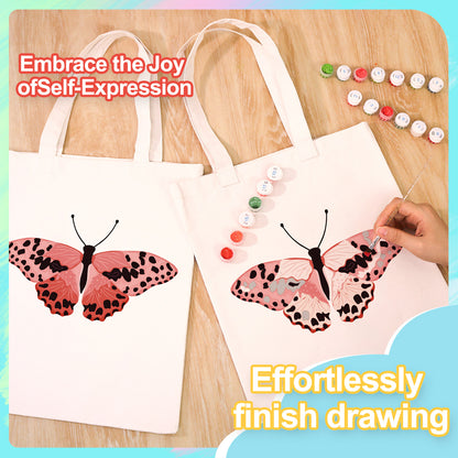 Pink Butterfly PBN Bag