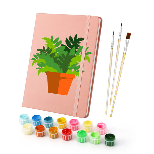 Potted Plants PBN Notebook