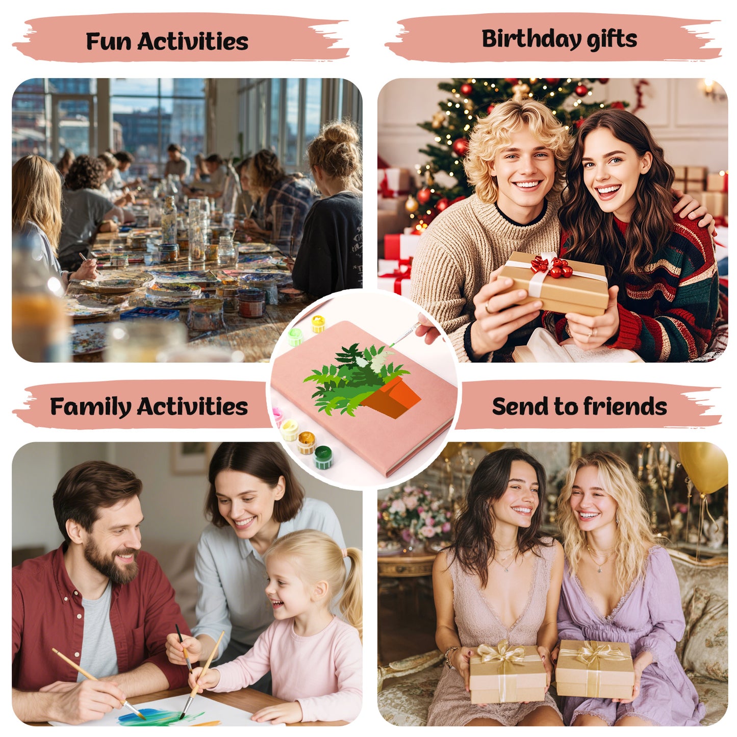 Potted Plants PBN Notebook