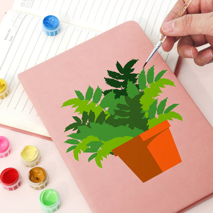 Potted Plants PBN Notebook