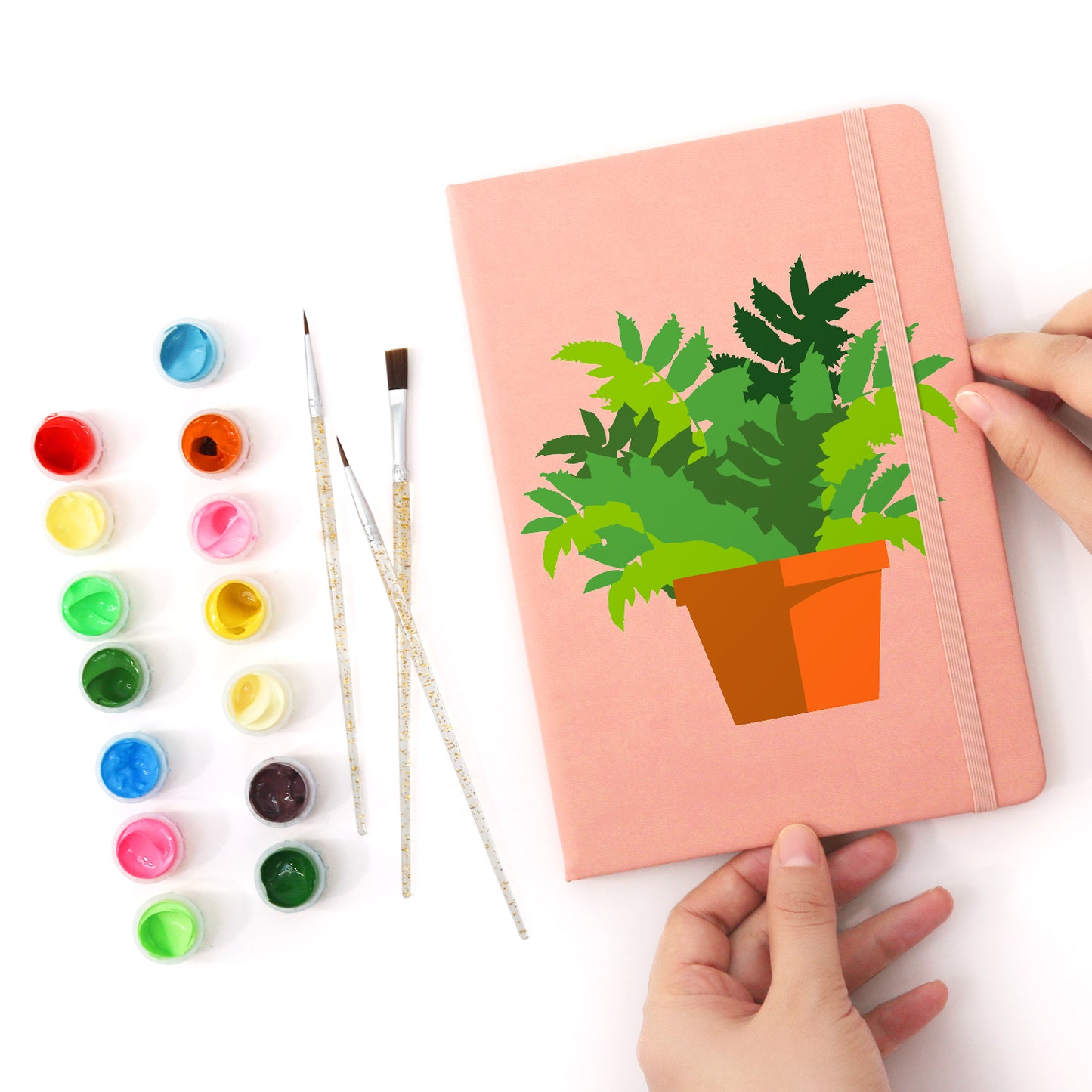 Potted Plants PBN Notebook