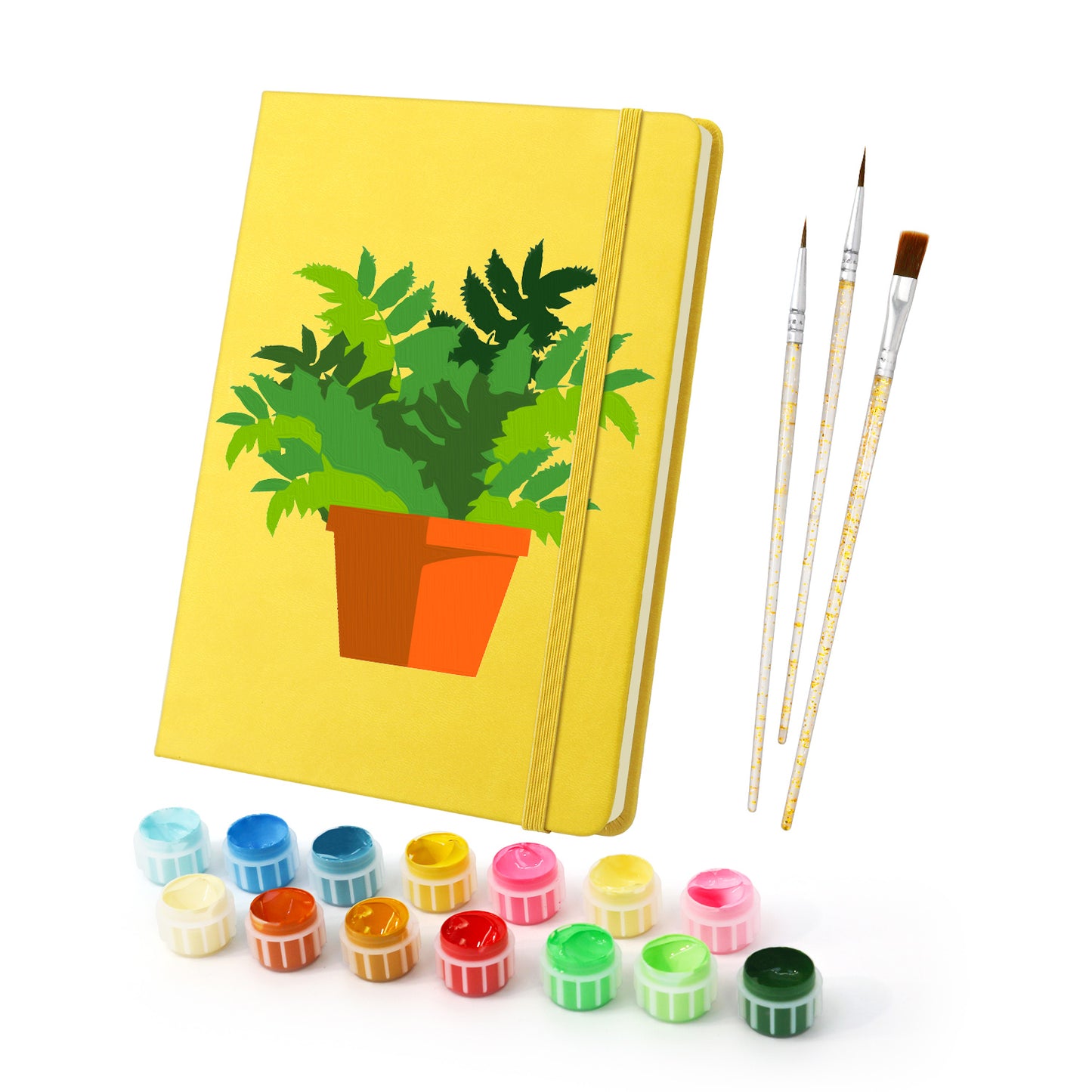 Potted Plants PBN Notebook