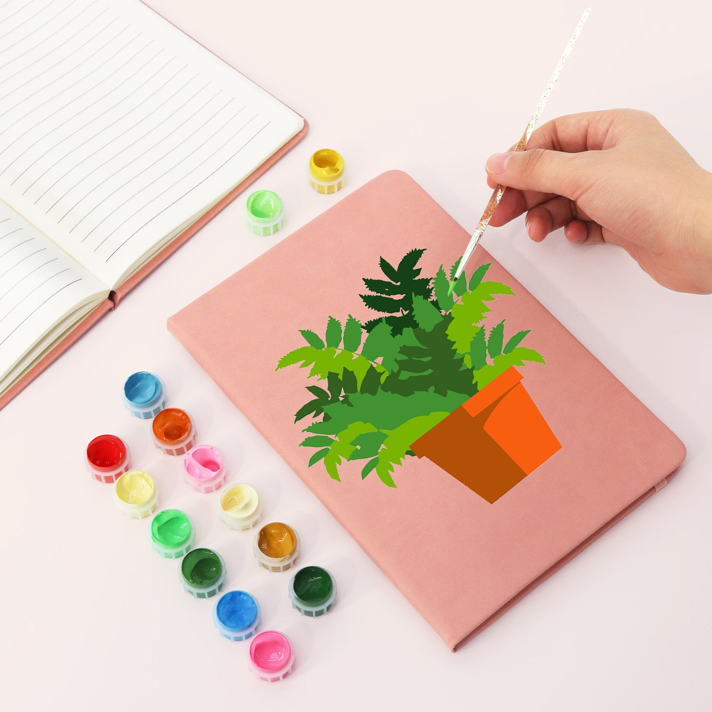 Potted Plants PBN Notebook