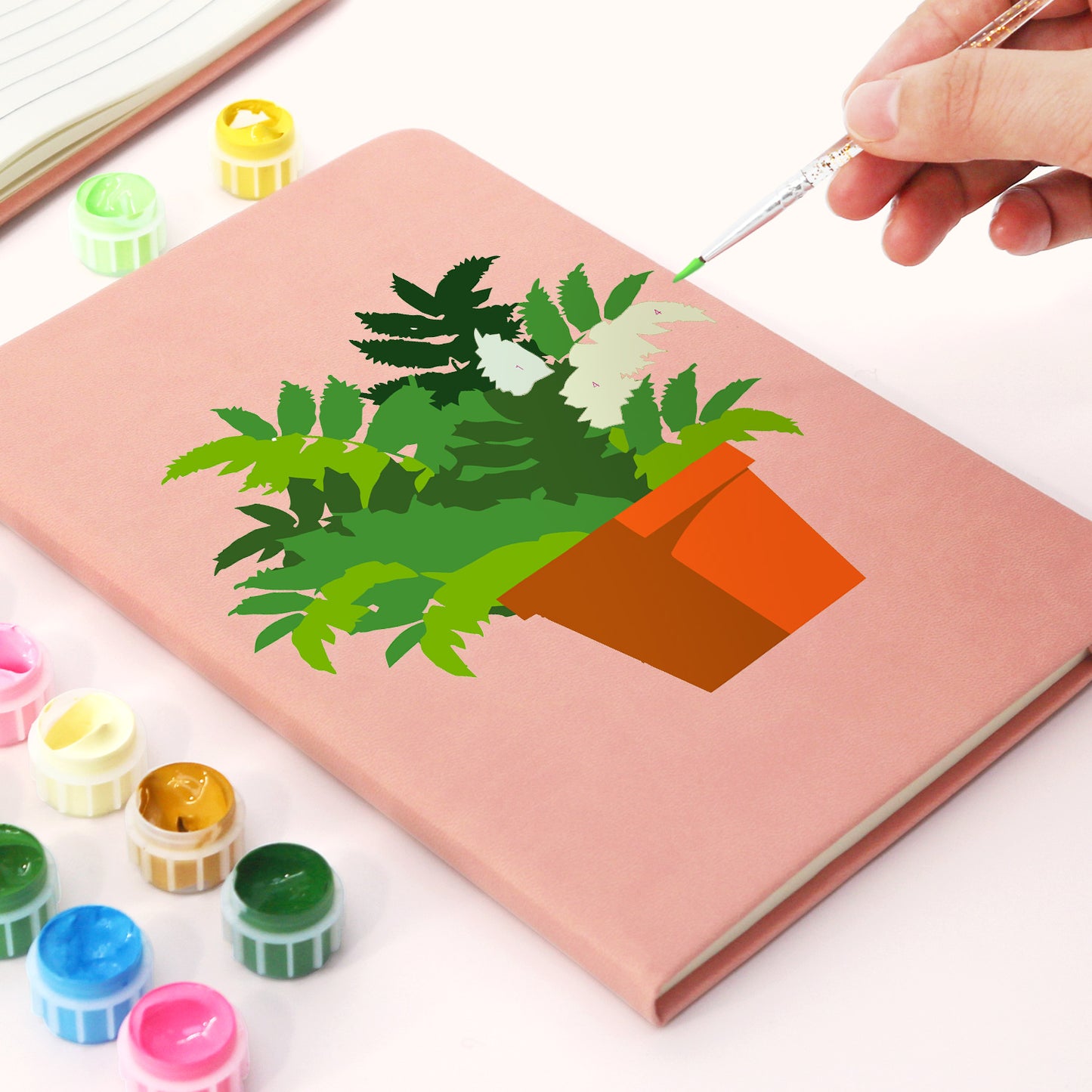 Potted Plants PBN Notebook