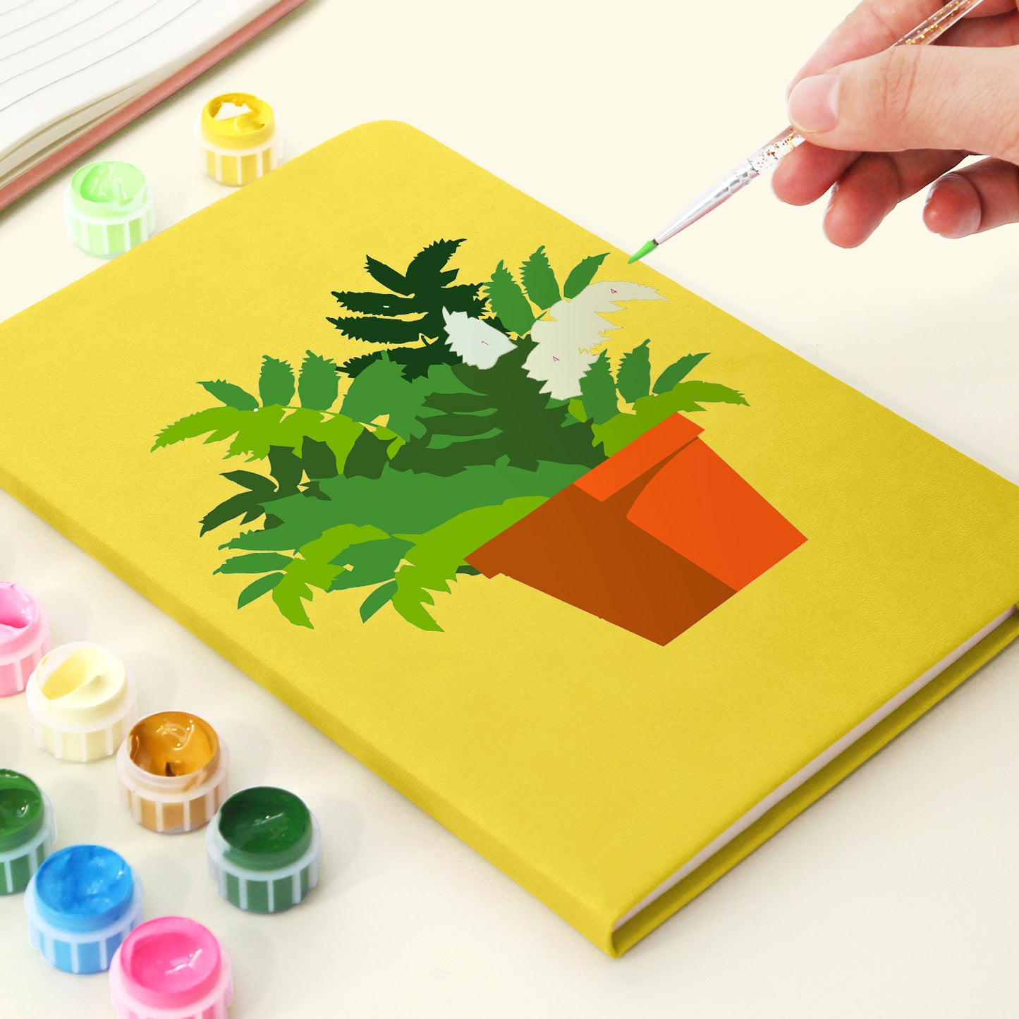 Potted Plants PBN Notebook