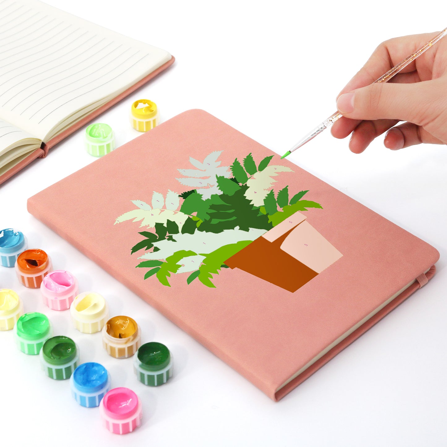 Potted Plants PBN Notebook