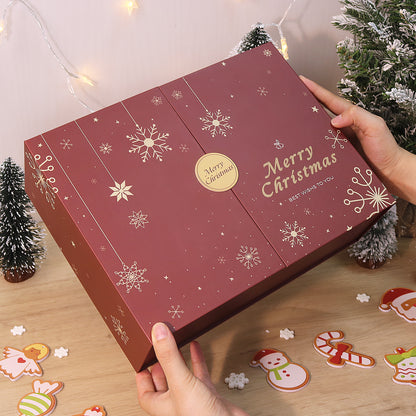 Red Snowflake Christmas-PBN Calendar Gift Box