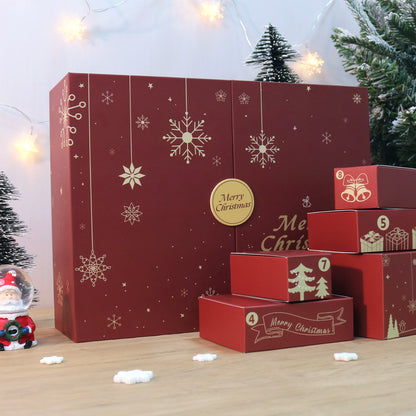 Red Snowflake Christmas-PBN Calendar Gift Box