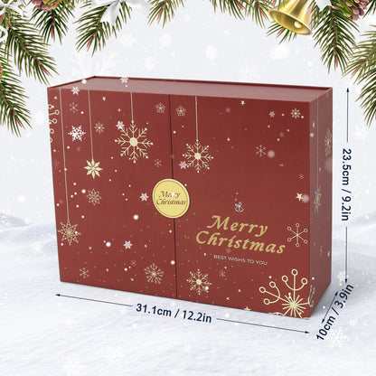 Red Snowflake Christmas-PBN Calendar Gift Box