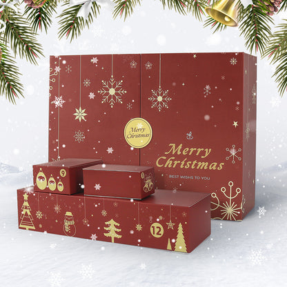 Red Snowflake Christmas-PBN Calendar Gift Box