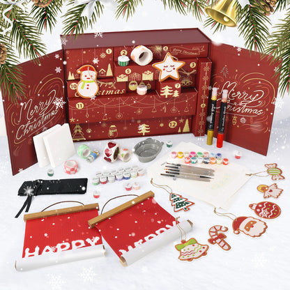 Red Snowflake Christmas-PBN Calendar Gift Box