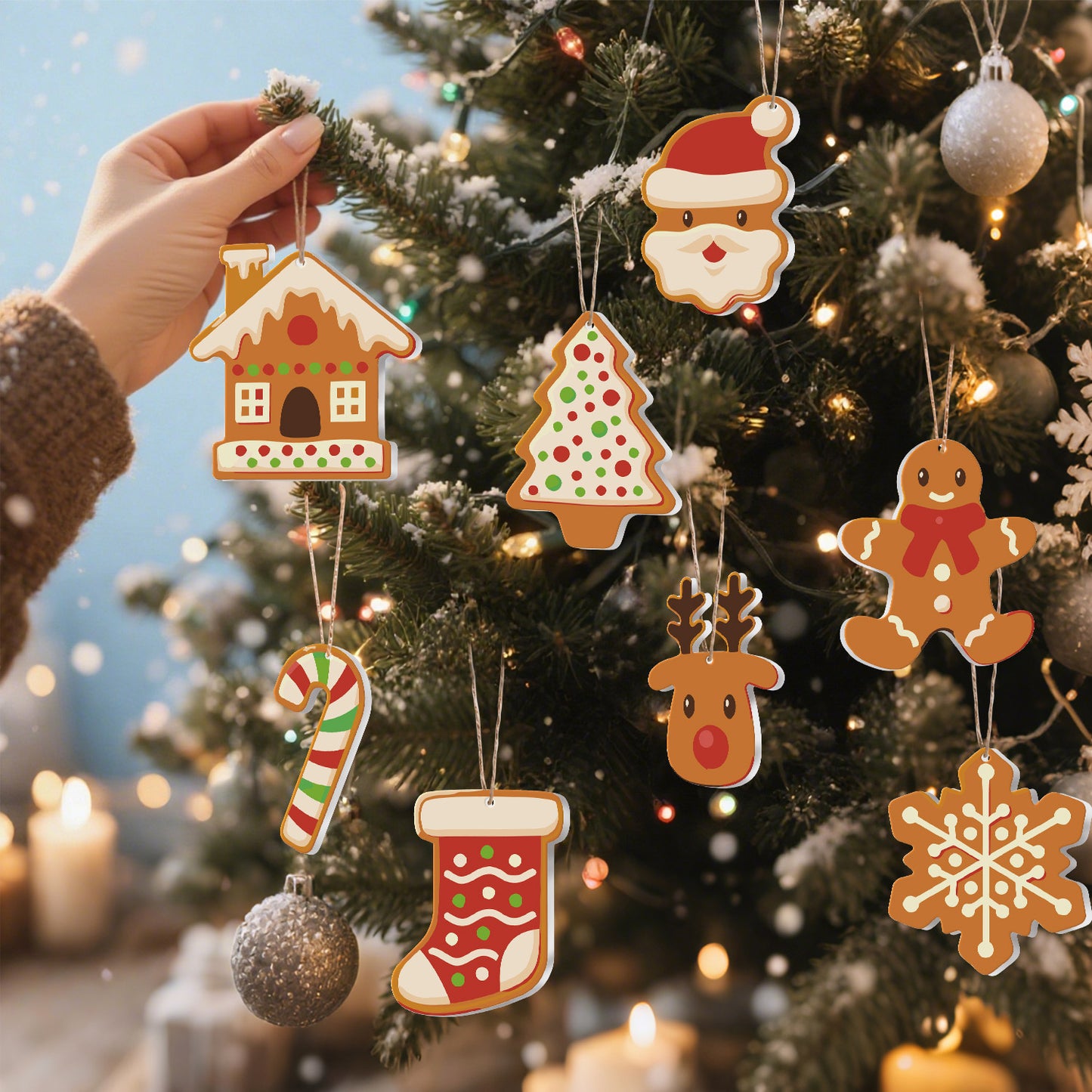 Reindeer PBN Christmas Ornaments